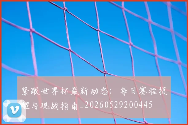 紧跟世界杯最新动态：每日赛程提醒与观战指南_20260529200445